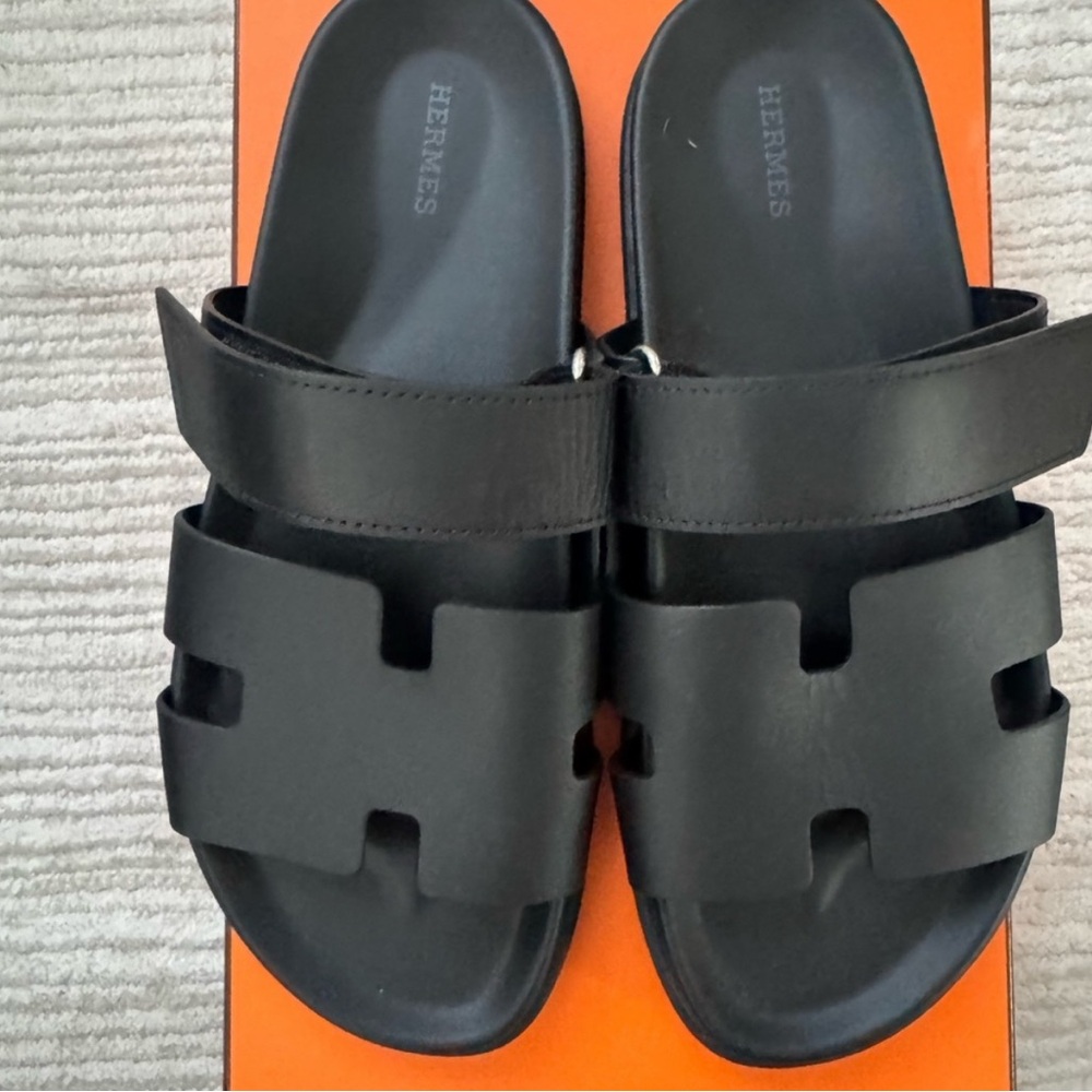 Hermes Black Men's Sandals